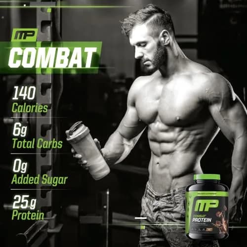 MusclePharm Combat Protein Powder, 4.2 lb | 25g Protein, Gluten Free, Chocolate Milk Flavor thumbnail 5