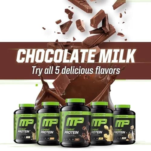 MusclePharm Combat Protein Powder, 4.2 lb | 25g Protein, Gluten Free, Chocolate Milk Flavor thumbnail 7