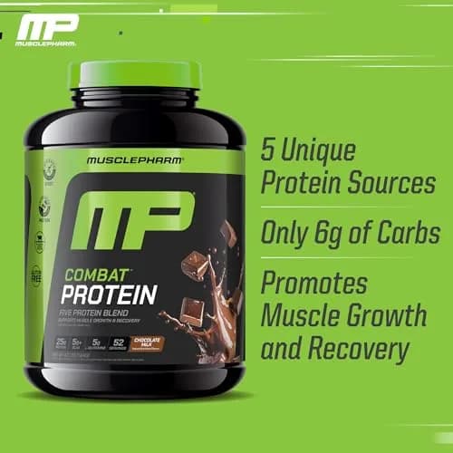 MusclePharm Combat Protein Powder, 4.2 lb | 25g Protein, Gluten Free, Chocolate Milk Flavor thumbnail 4