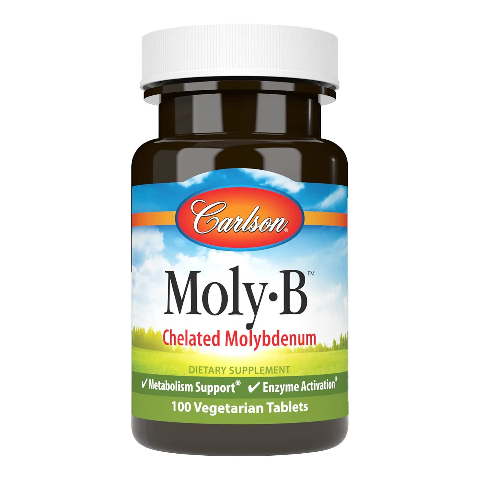 Carlson Moly-B, Metabolism Support, 100 Vegetarian Tablets | Supports Fat & Carbohydrate Metabolism — No Color