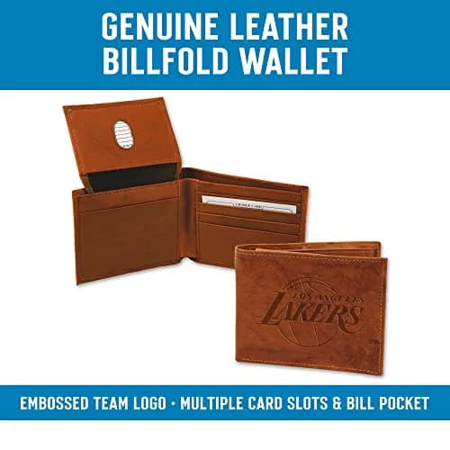 Rico Industries NHL Embossed Leather Billfold Wallet, Columbus Blue Jackets | Genuine Cowhide Leather, Compact & Durable thumbnail 6