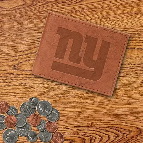 Rico Industries NHL Embossed Leather Billfold Wallet, Columbus Blue Jackets | Genuine Cowhide Leather, Compact & Durable thumbnail 3