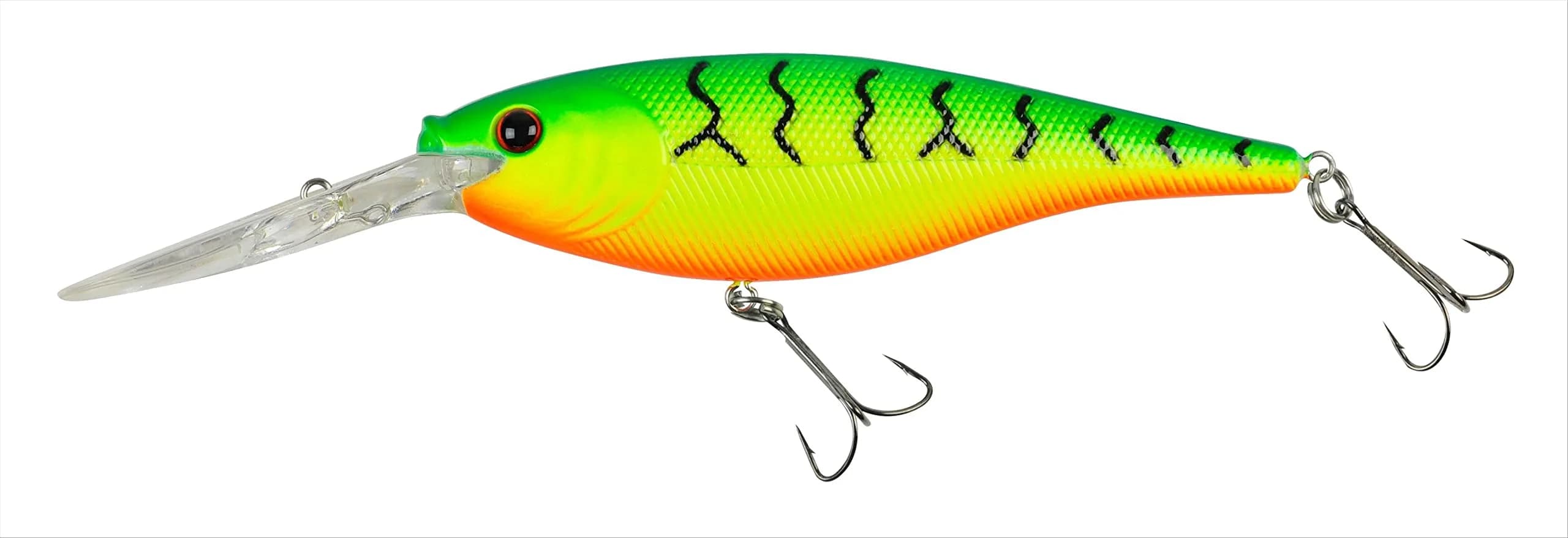 Berkley Flicker Shad Fishing Lure, Firetiger, 5/16 oz (8.8 g), 2 3/4in (7cm) | Realistic Crankbait with Fusion19 Hook