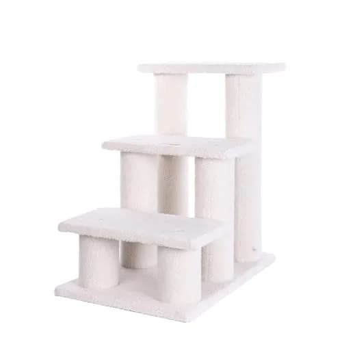 Armarkat Pet Steps 3-steps Ivory 17"(W) x 25"(D) x 25"(H) | Stable, Soft & Durable for Cats & Small Dogs thumbnail 5