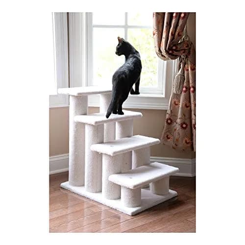 Armarkat Pet Steps, 4-steps, B4001, Ivory | Safe, Stylish Cat Ladder for Small Dogs thumbnail 5
