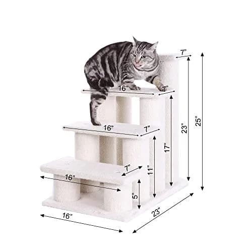Armarkat Pet Steps, 4-steps, B4001, Ivory | Safe, Stylish Cat Ladder for Small Dogs thumbnail 7