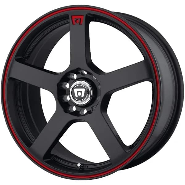 Motegi MR116 FS5 16x7 4x100/4.5 5.57 40mm Matte Black with Red Stripe | Performance Racing Wheel thumbnail 3