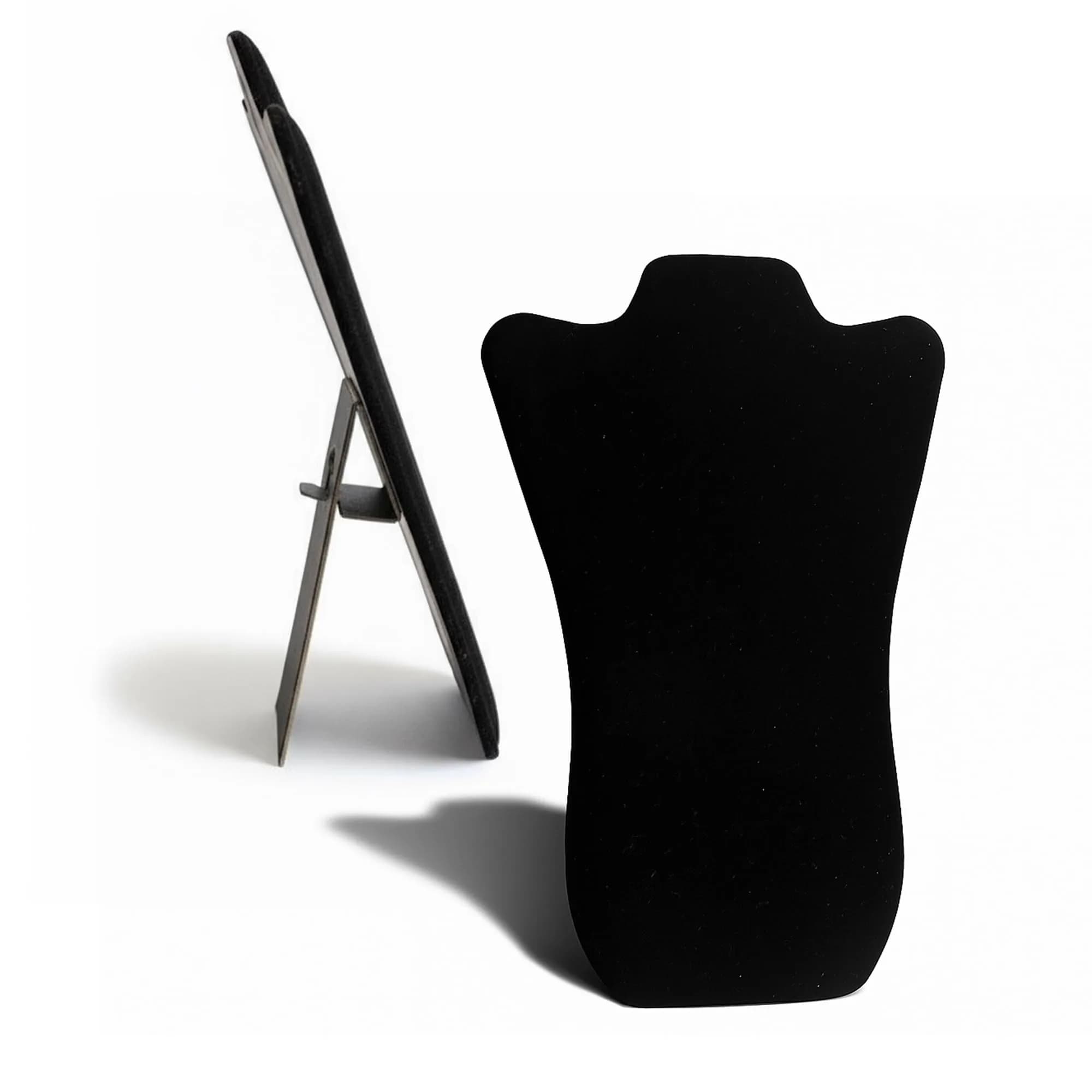 RJ Displays Black Velvet Necklace Display Stand 14" H | Professional Jewelry Display for Vendors - main product image