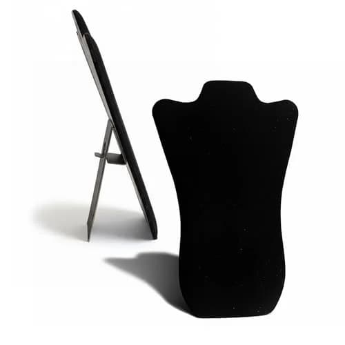 RJ Displays Black Velvet Necklace Display Stand 14" H | Professional Jewelry Display for Vendors thumbnail 1