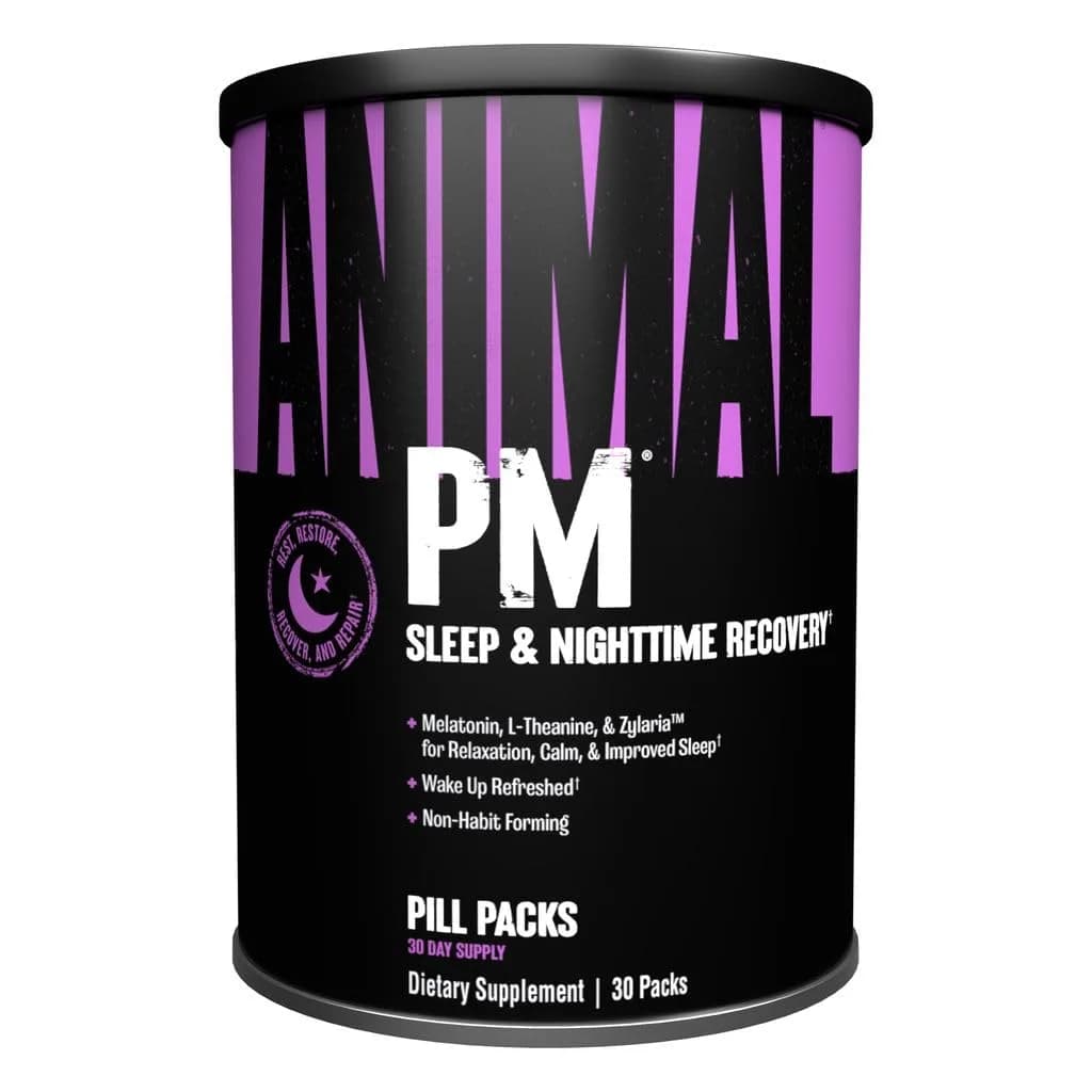 Animal PM Sleep Aid for Adults 30 Count | Non-Habit Forming Relaxation with Melatonin, L-Theanine, Zinc, Magnesium, GABA - main product image