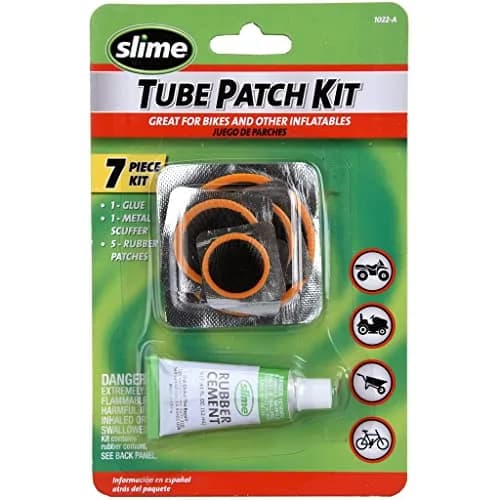 Slime Tube Rubber Patch Kit 5 Patches, Scuffer & Glue | Fixes Bike Punctures thumbnail 1