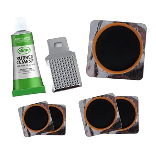 Slime Tube Rubber Patch Kit 5 Patches, Scuffer & Glue | Fixes Bike Punctures thumbnail 2