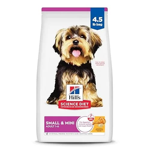Hill's Science Diet Adult 1-6 Small & Mini Dry Dog Food, Chicken & Brown Rice, 2.04 kg (4.5 lb) | Veterinarian Recommended thumbnail 1