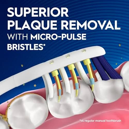 Oral-B Pulsar Pro-Health Expert Clean Battery Electric Toothbrush, 2 Count Medium | Removes 90% Plaque thumbnail 2