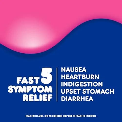 Pepto Bismol Liquid Ultra for Nausea, Heartburn, Indigestion, Upset Stomach, and Diarrhea - 5 Symptom Fast Relief, Cherry Flavor, 2x16 oz | Fast 5-Symptom Relief thumbnail 2