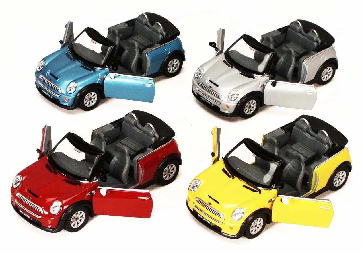 KiNSMART - Mini Cooper S 5" 1:28 Scale Die Cast Metal Model Toy Car (4 Set) thumbnail 1