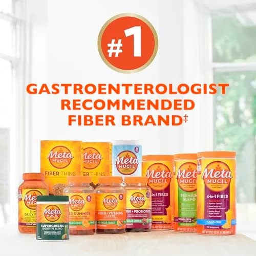 Metamucil Sugar-Free Orange Psyllium Husk Fiber Powder 180 Servings (180 tsp) | Supports Digestive Health & Heart Health thumbnail 7
