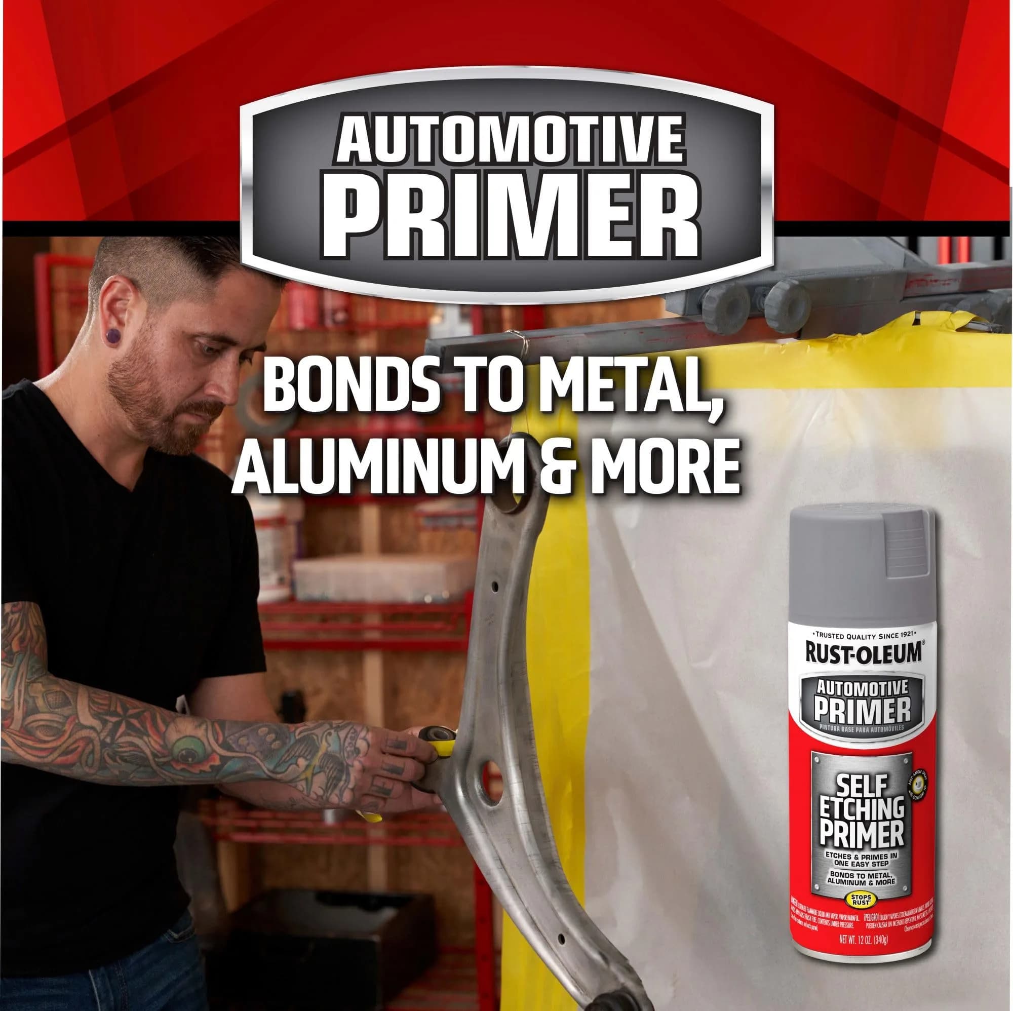 Rust-Oleum Automotive Self Etching Primer Spray 340ml (12 oz) | Etches & Primes Bare Metal Surfaces - view 4