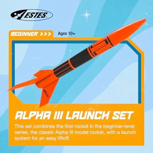 Estes Alpha III Rocket-Building Kit | Beginner Model for Ages 10+ with Launch Pad & Controller thumbnail 2