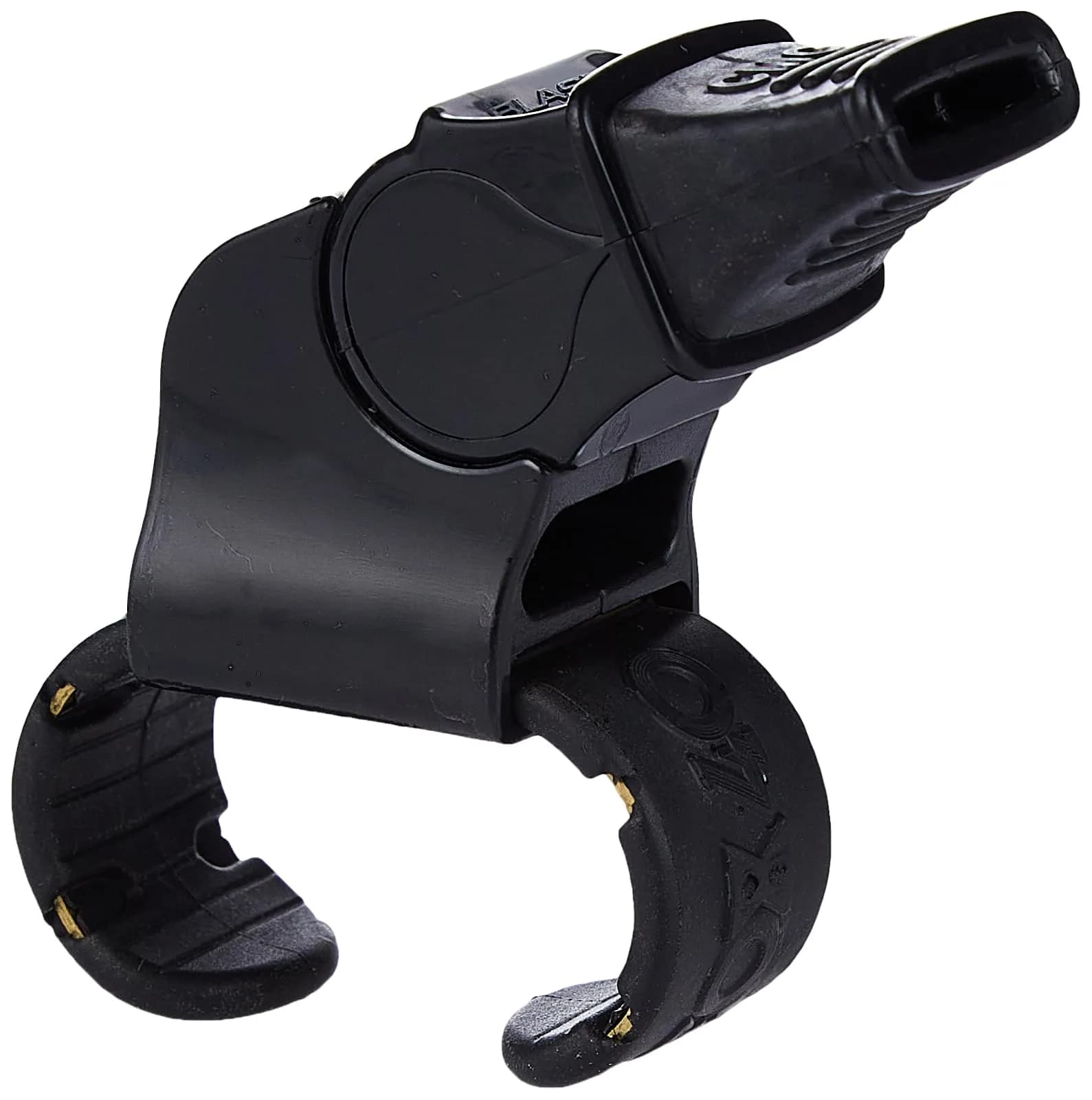 Fox 40 Sonik Blast CMG Fingergrip Pealess Whistle - Black | Loud 120+ dB Signal for Large Crowds