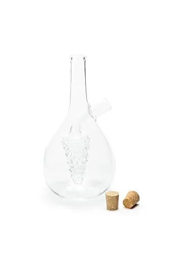 Fox Run Grape Motif Oil and Vinegar Cruet Dispenser Bottle, Clear Borosilicate Glass, Grapes | Elegant 13.5 oz dual pour bottle (70-120c) thumbnail 5