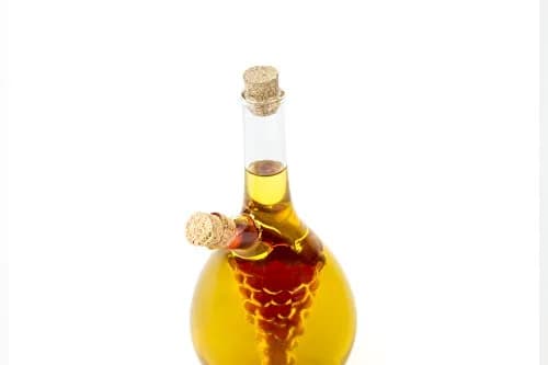 Fox Run Grape Motif Oil and Vinegar Cruet Dispenser Bottle, Clear Borosilicate Glass, Grapes | Elegant 13.5 oz dual pour bottle (70-120c) thumbnail 2
