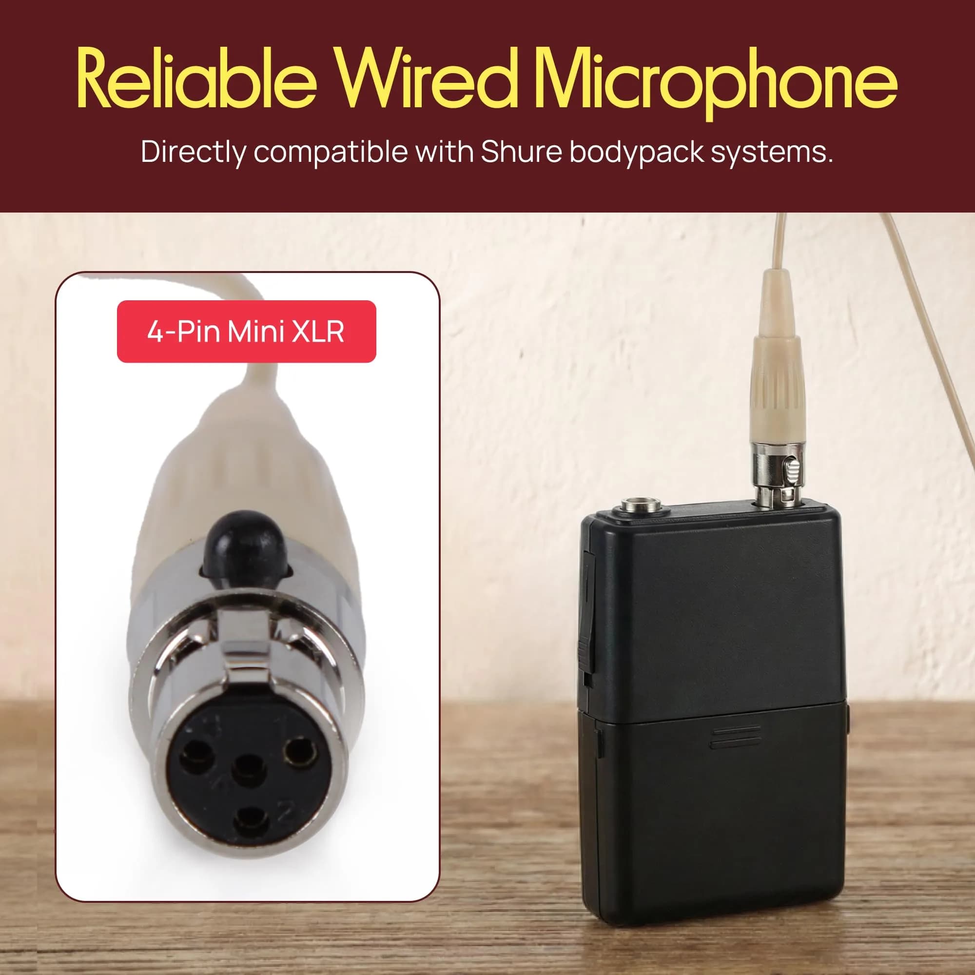 PYLE-PRO PMEMS10 Wired Headset Condenser Microphone | 20Hz-20KHz Frequency Response, 60g (2.1 oz) - view 5