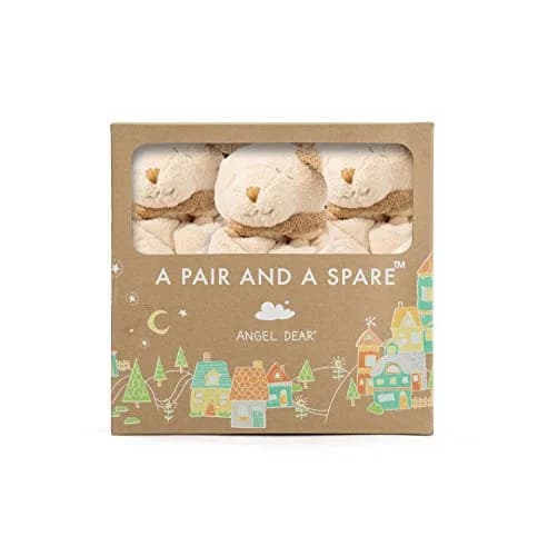 Angel Dear Light Brown Puppy Blankie Set | 3 Pack Baby Soft Microfiber thumbnail 1