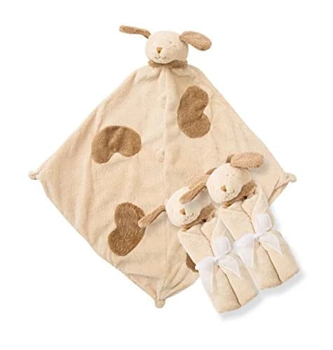Angel Dear Light Brown Puppy Blankie Set | 3 Pack Baby Soft Microfiber thumbnail 2