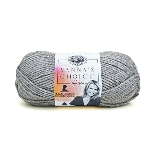 Lion Brand Yarn Vanna's Choice Acrylic Yarn 156 m (170 yd) Silver Grey | CYC #4 Medium Weight thumbnail 1