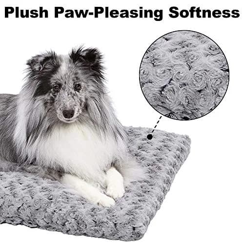 MidWest Homes for Pets XL Gray Ombré Swirl Plush Pet Bed 117cm x 71cm (46 x 28 inches) | Cozy Crate Mat for Large Dogs thumbnail 3
