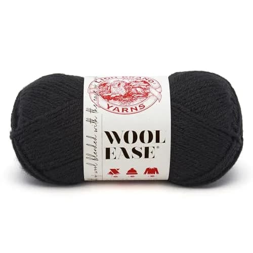 Lion Brand Wool-Ease Yarn Black | Versatile Wool & Acrylic Blend for Knitting & Crochet thumbnail 1