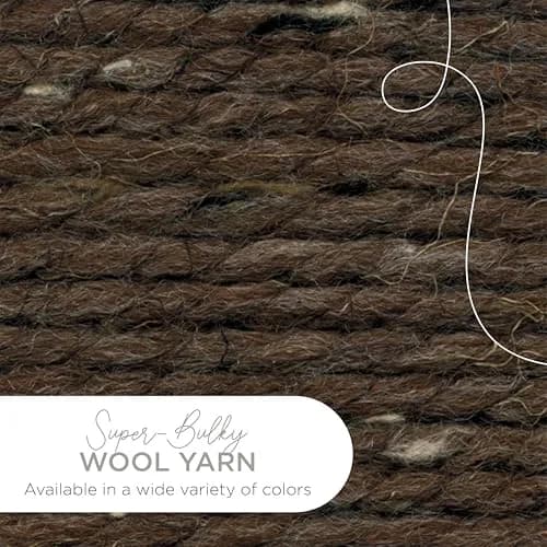 Lion Brand Yarn Wool-Ease Thick & Quick Yarn, Barley | Super Bulky Acrylic-Wool Blend for Warm Projects thumbnail 2