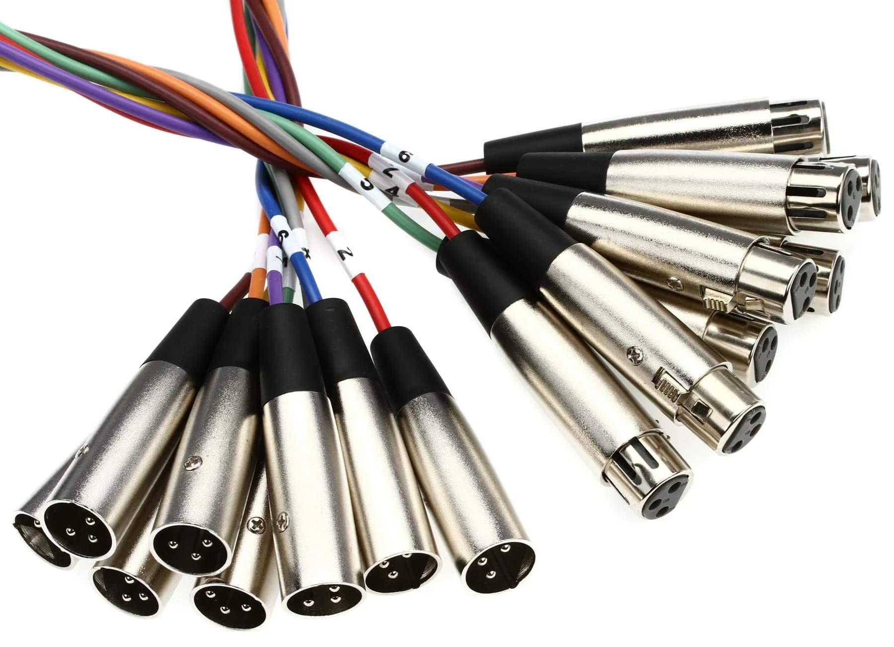 Hosa XLR-802 8-Channel XLR Snake 2 Meter | Connects Mixing Consoles & Outboard Gear — Not Available