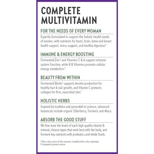 New Chapter Every Woman's One Daily Multivitamin, 72 Tablets | Whole-Food Fermented Nutrients for Women's Wellness thumbnail 9