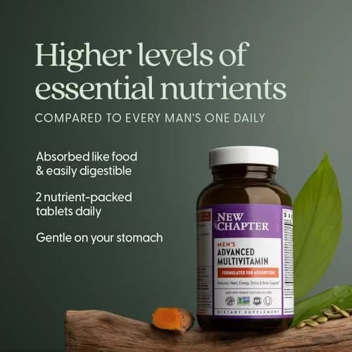 New Chapter Men's Advanced Multivitamin 120 Count | Supports Bone, Heart & Prostate Health thumbnail 5