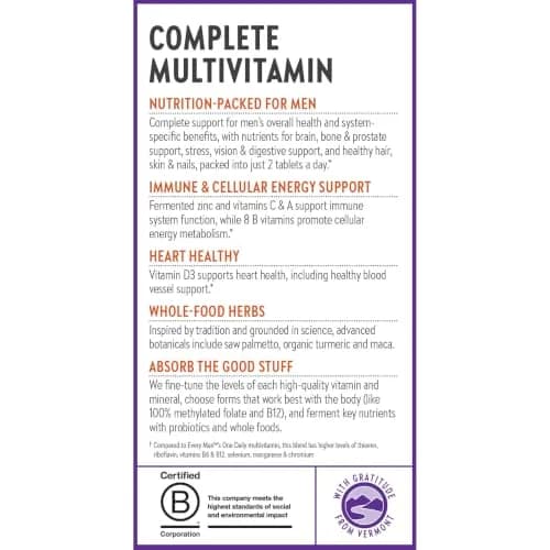 New Chapter Men's Advanced Multivitamin 120 Count | Supports Bone, Heart & Prostate Health thumbnail 9