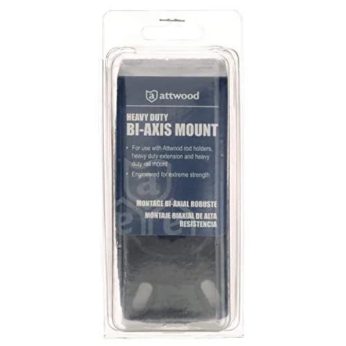 attwood Heavy-Duty Fishing Rod Holder Combo Mount Mounts on Top or Side of Gunwale Black | Secure Mounting thumbnail 5