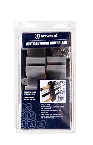 attwood Vertical Mount Rod Holder | Holds 4-6 Rods, Gray Plastic, Marine-Grade (70-120 chars) thumbnail 4