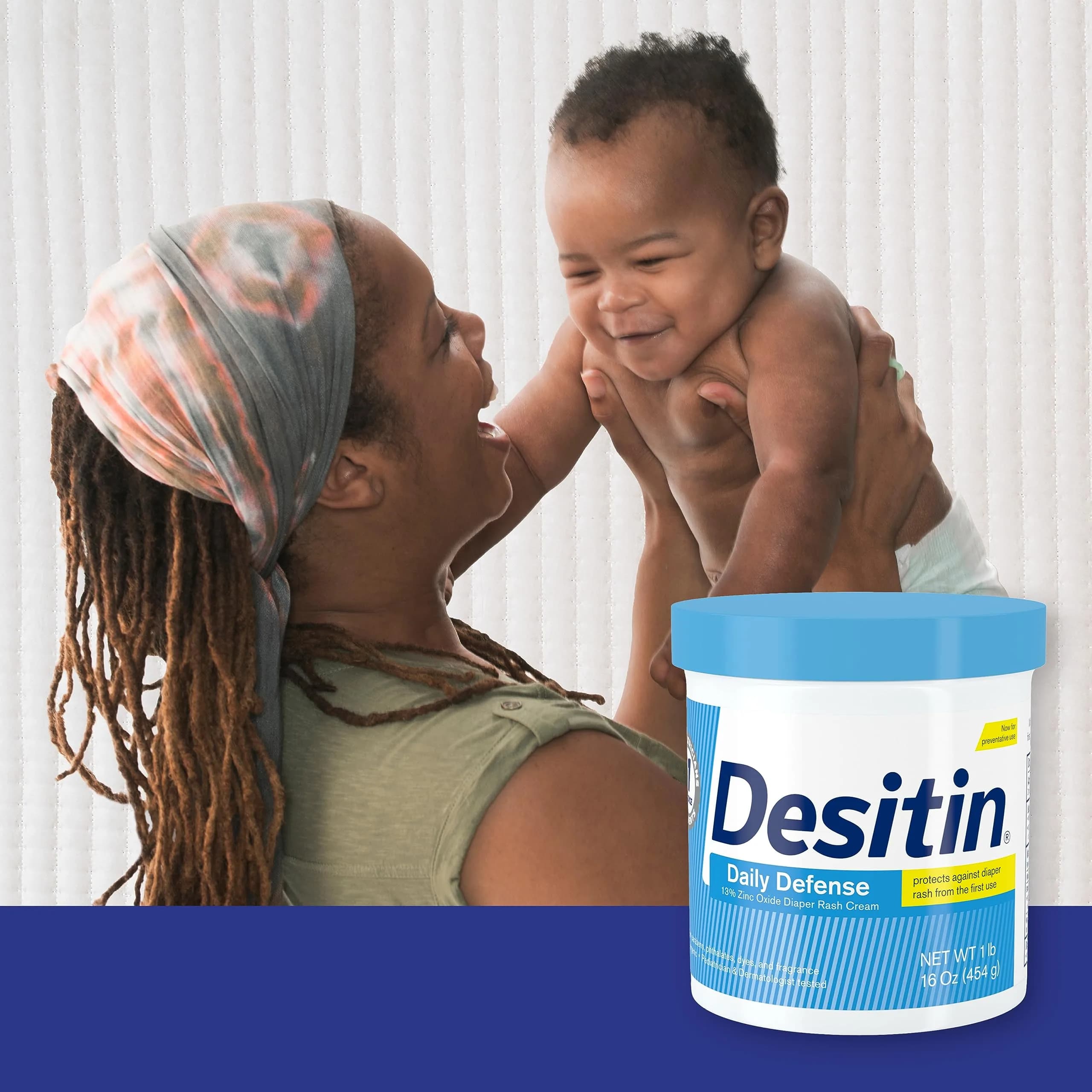 Desitin Daily Defense Baby Diaper Rash Cream with 13% Zinc Oxide, Hypoallergenic, Dye-, Phthalate- & Paraben-Free, 473ml (16 oz) - view 6