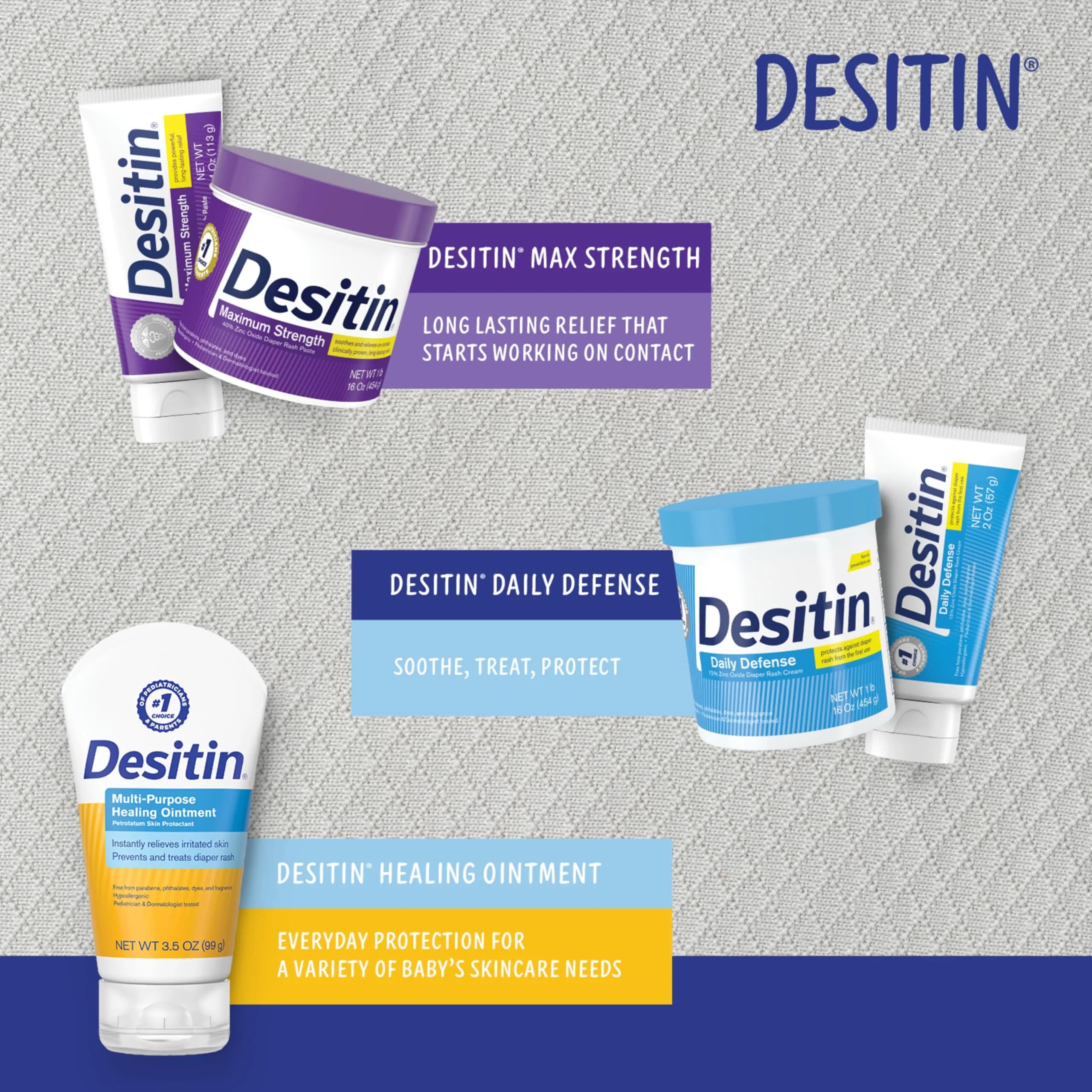 Desitin Daily Defense Baby Diaper Rash Cream with 13% Zinc Oxide, Hypoallergenic, Dye-, Phthalate- & Paraben-Free, 473ml (16 oz) - view 7