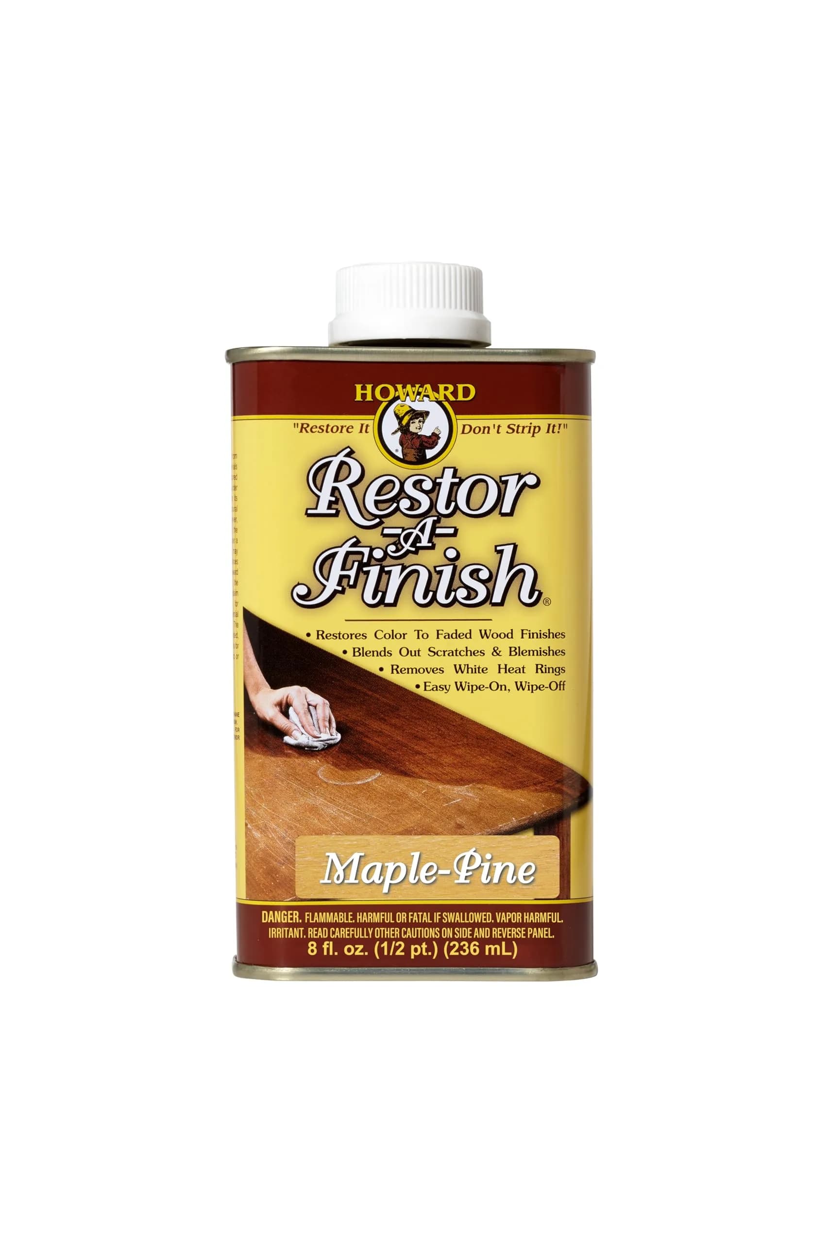 Howard Restor-A-Finish Neutral 8 oz | Wood Finish Restorer & Blemish Blending — Maple-Pine / 8 oz