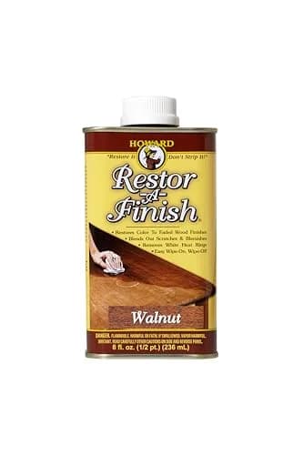 Howard Restor-A-Finish Walnut Wood Restorer 237ml (8 Fl Oz) | Repairs Scratches, Stains, and Water Rings thumbnail 1