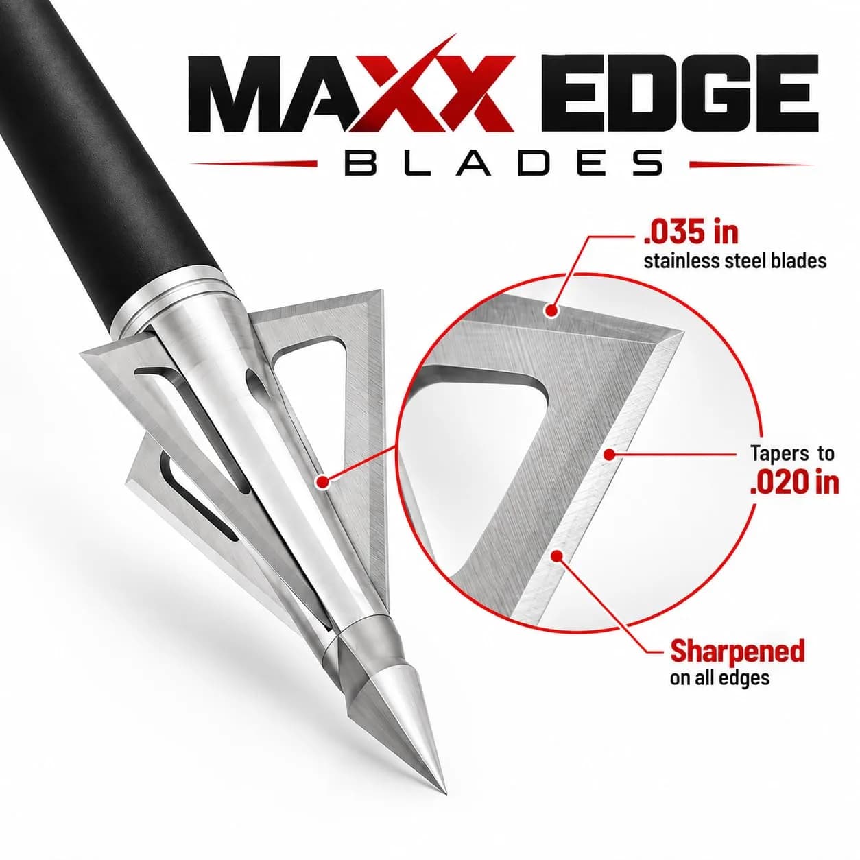 Grim Reaper Razortip 100 Grain Expandable Broadhead, 3-Blade, 1-3/8" | High Penetration & Precision (120 chars) — Hades Fixed Blade 100 Grain thumbnail 3