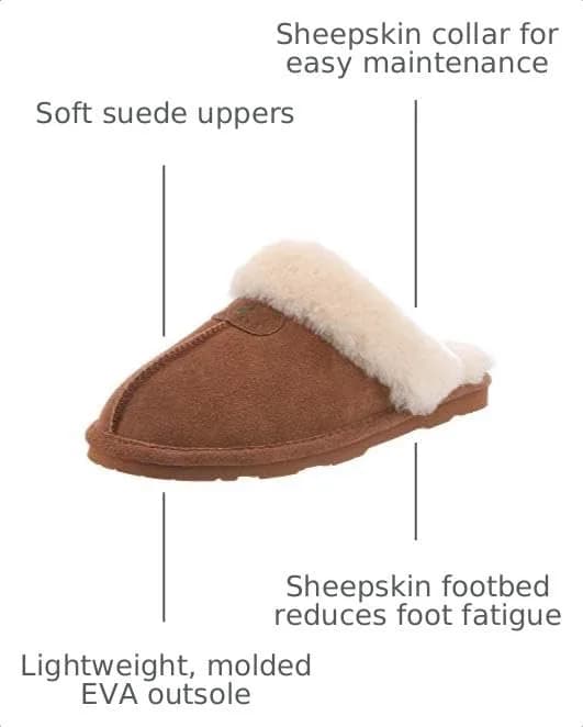 BEARPAW Loki II 12 Women's Sheepskin Slippers Hickory | Cozy Indoor-Outdoor Comfort thumbnail 3