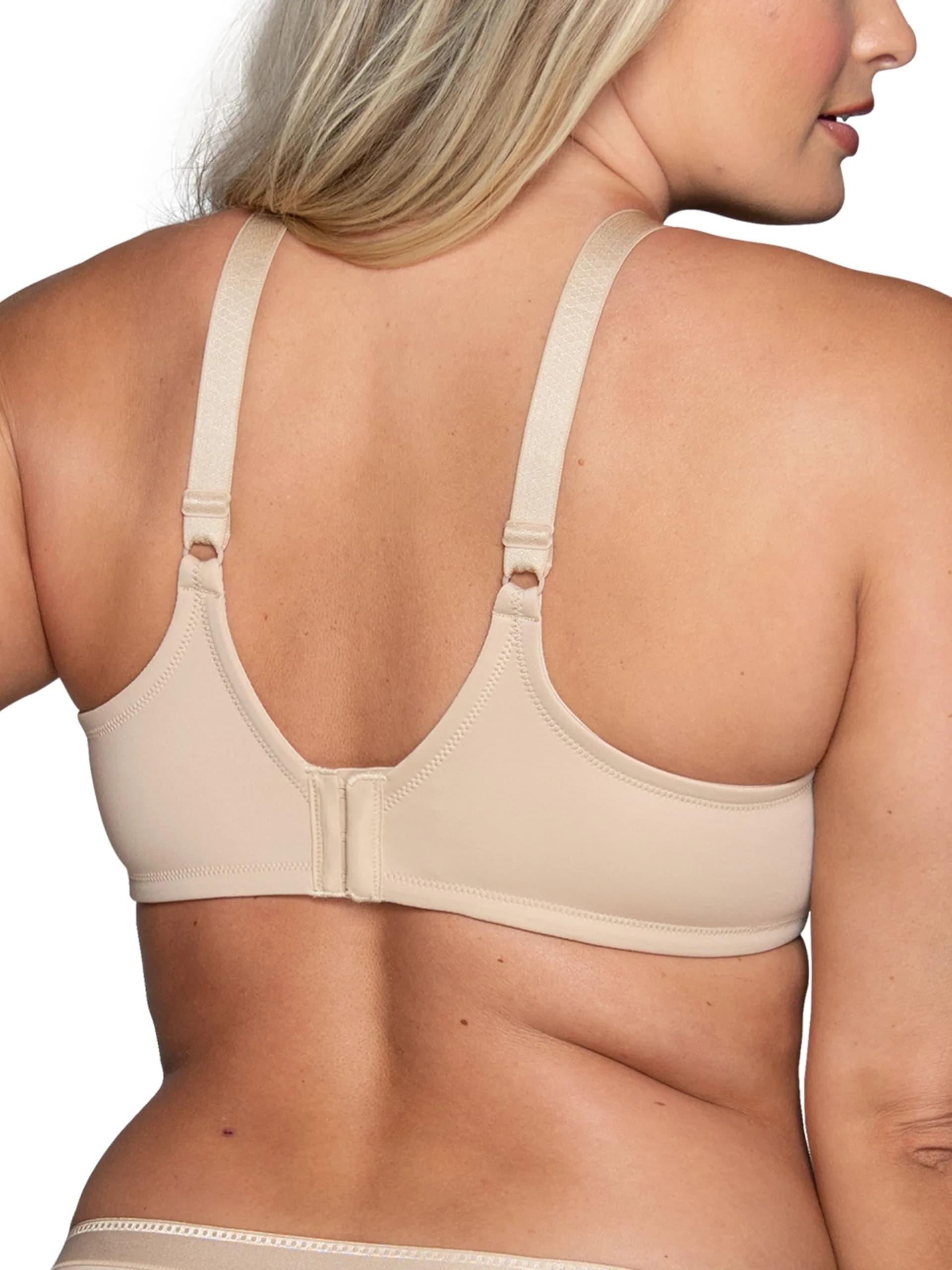 Vanity Fair Full Figure Support Bra Wirefree 40DD | 4-Way Stretch Fabric, Lightly Lined Cups — Underwire - Beige / Underwire / 36D thumbnail 3