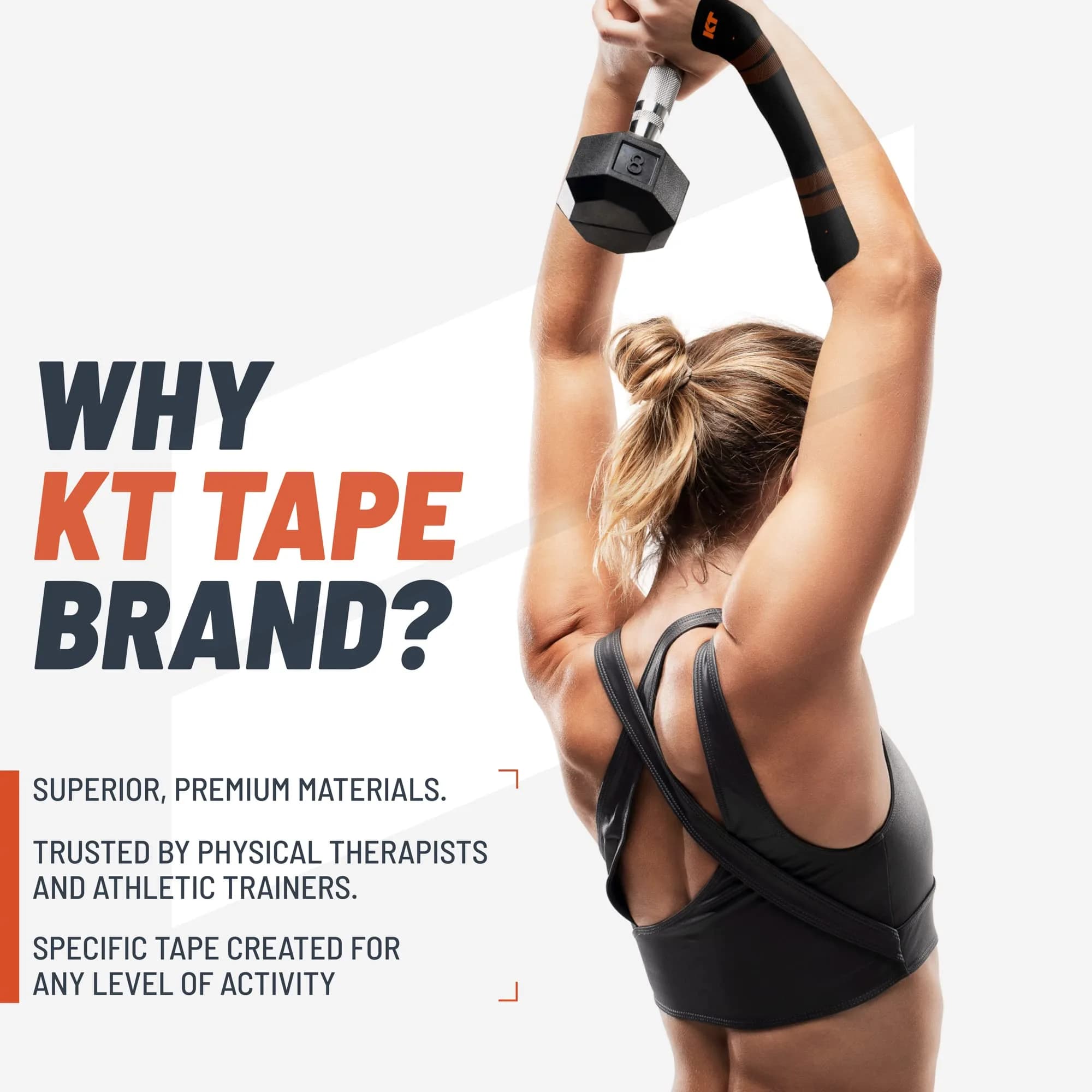 KT Tape Pro Synthetic Kinesiology Athletic Tape 20 Precut Strips 10" x 2" Hero Pink | Support for Muscles & Joints - view 2