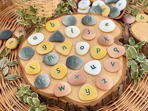 Yellow Door YD-10 Alphabet Pebbles - Lowercase, Kindergarten to Grade 3, 5" H, 3" L, 3" W | Educational Learning Toy thumbnail 2