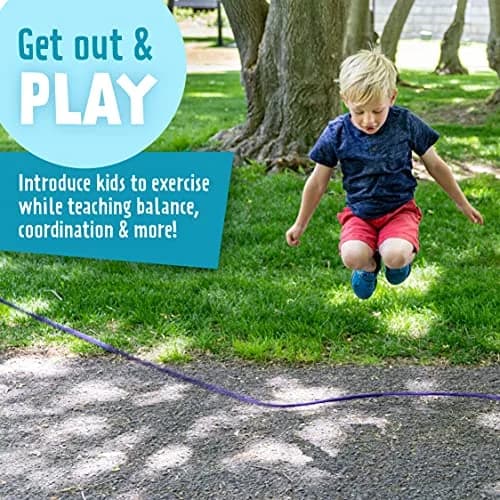 Just Jump It 16' Foot Jump Rope | Active Outdoor Youth Fitness & Double Dutch Length in Blue thumbnail 4