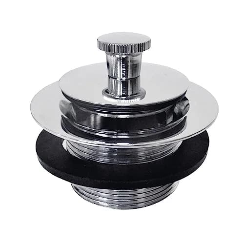 Kingston Brass DLL201 Brass Lift & Lock Tub Drain, Polished Chrome | Fits 1-1/2-Inch Coarse Threaded Drains thumbnail 1